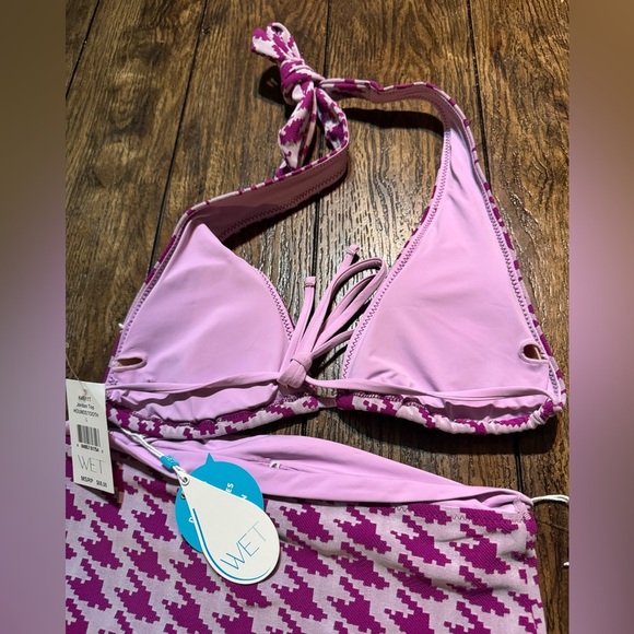 WET Swimwear Jordan Houndstooth Two Piece Swimsuit Size Large MSRP $166 NWT - Picture 5 of 12